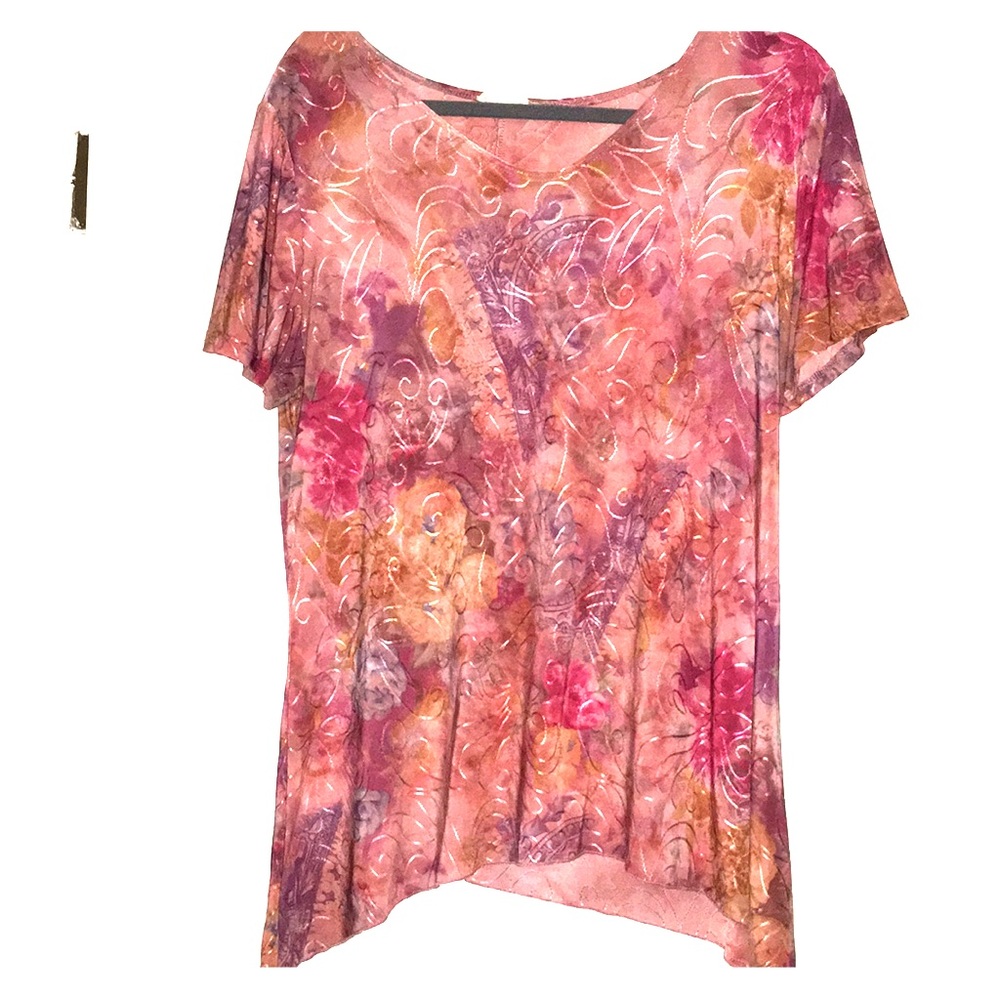 🥂 Britney Black Rose Swirl Designed Shirt Size L